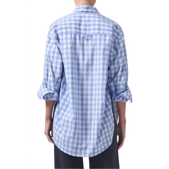 CITIZENS OF HUMANITY kayla shirt in bluesky gingham - Picture 2 of 6